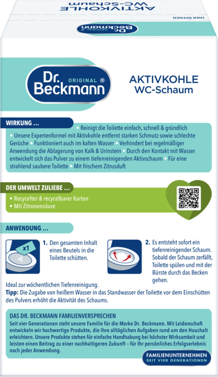 Bild 4 von Dr. Beckmann Aktivkohle WC-Schaum Zitrus 9.97 EUR/1 kg