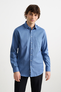 C&A Businesshemd-Regular Fit-Kent-bügelleicht, Blau, Größe: XL