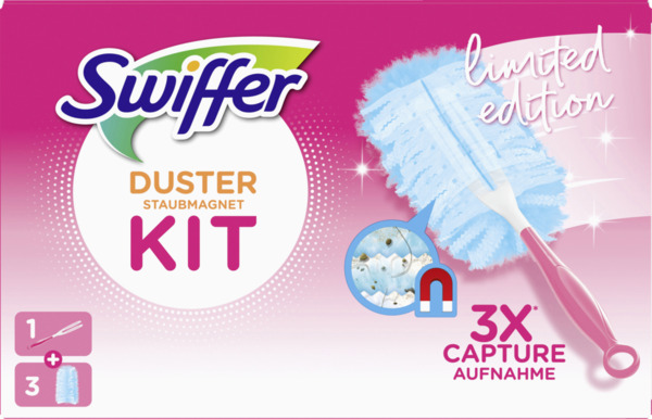 Bild 4 von Swiffer Staubmagnet Starterset Pink (Griff + 3 Tücher)