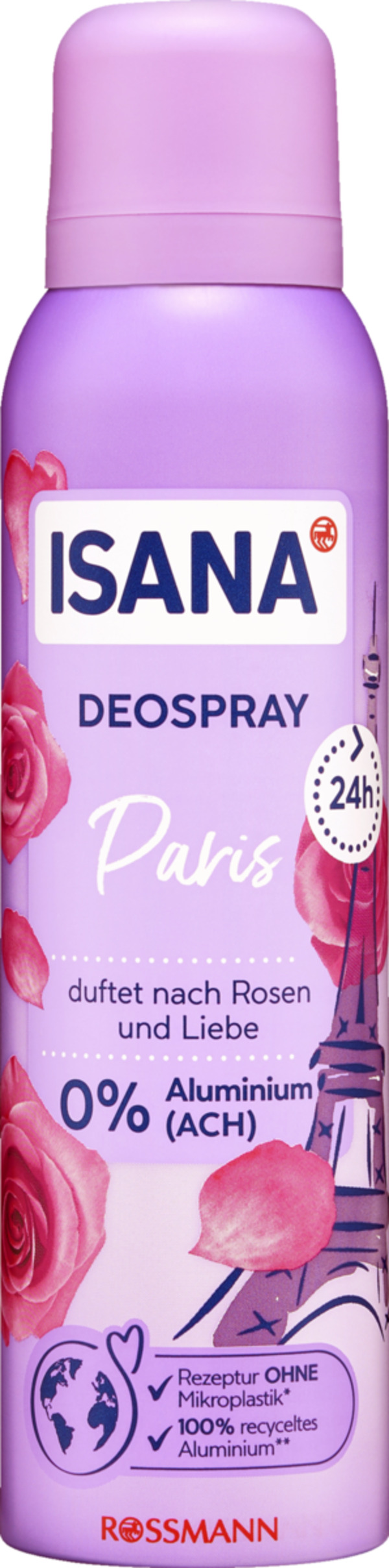 Bild 1 von ISANA Deospray Paris 0.43 EUR/100 ml