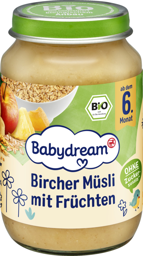 Bild 1 von Babydream Bio Bircher Müsli mit Früchten, 190 g