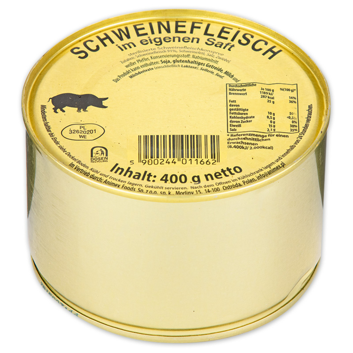 Bild 1 von Animex Schweinefleisch in der Dose
