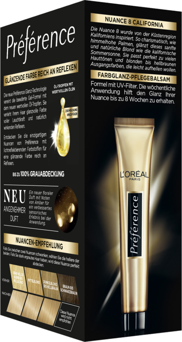 Bild 1 von L’Oréal Paris Préférence Coloration 8 California Naturblond