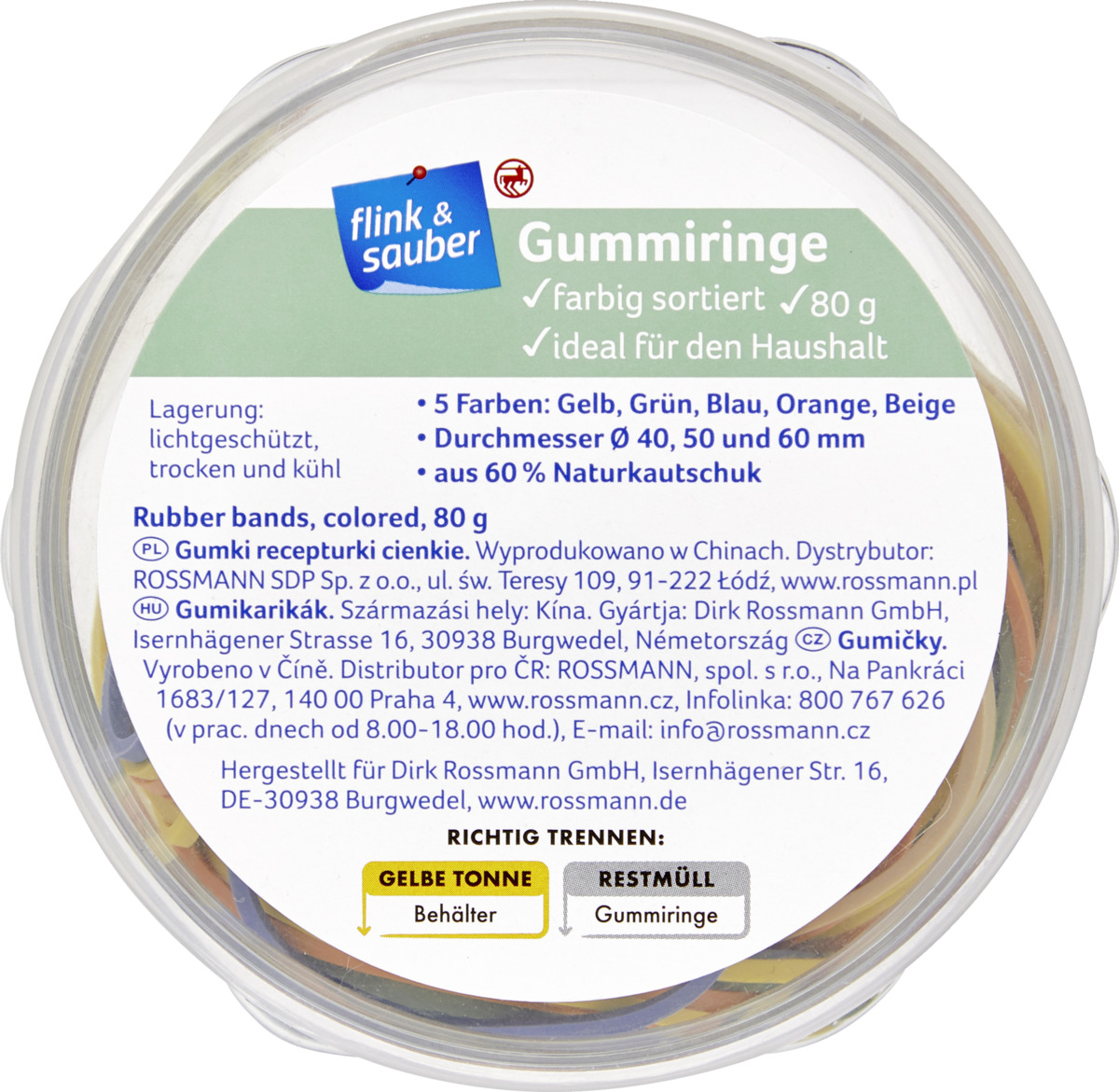 Bild 2 von flink & sauber Gummiringe 2.49 EUR/100 g