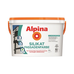 Alpina - 
            Alpina Silikat-Fassadenfarbe, weiß, 10 l