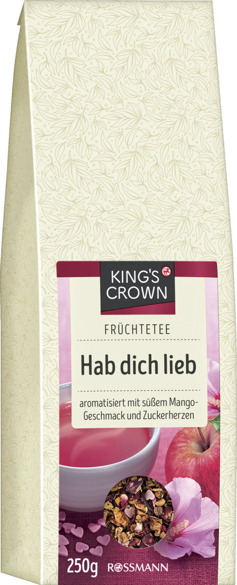 Bild 1 von King´s Crown Früchtetee Hab dich lieb 0.80 EUR/100 g