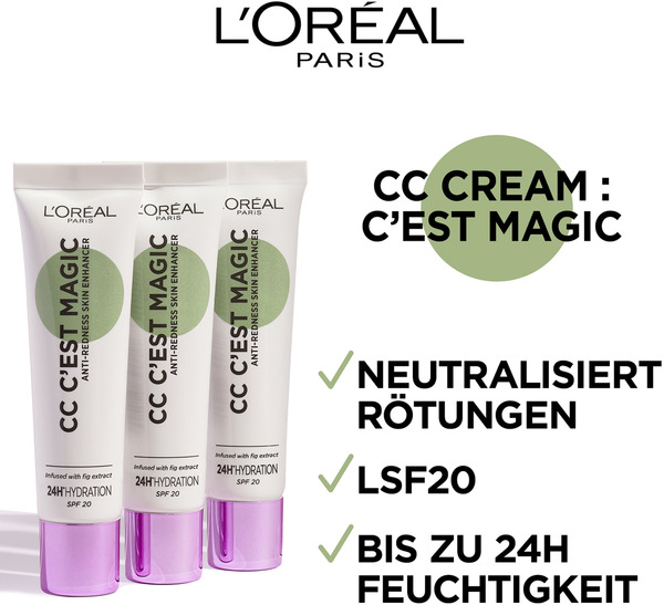 Bild 2 von L’Oréal Paris CC C´EST MAGIQUE CC Cream Anti Rötungen 26.53 EUR/100 ml