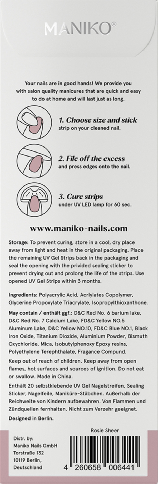 Bild 3 von MANIKO UV Gel Strip Rosie Sheer