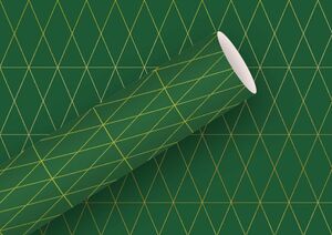 Braun & Company Geschenkpapier Kollektion Geometric grün
, 
1,50 m x 70 cm