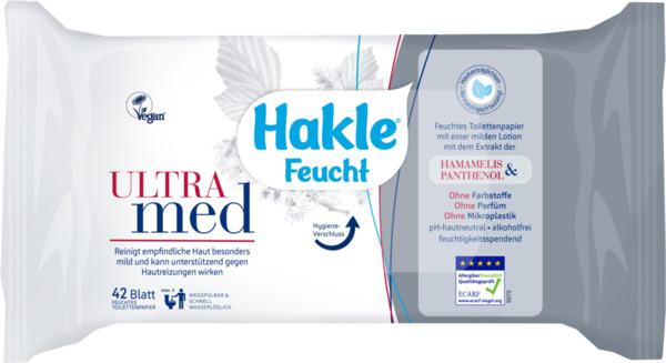 Bild 1 von Hakle Feucht feuchtes Toilettenpapier Ultra med