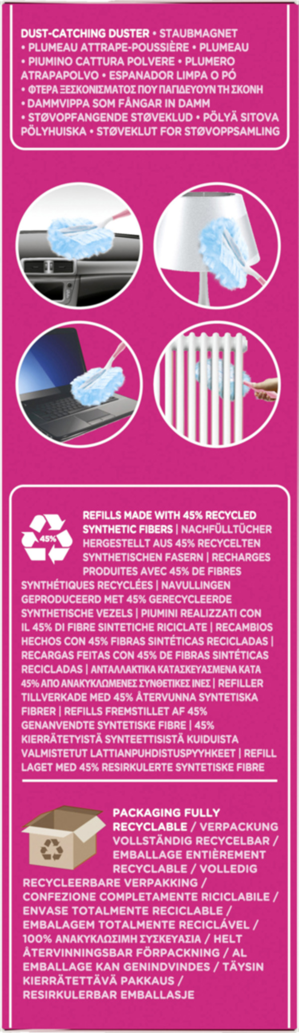 Bild 3 von Swiffer Staubmagnet Starterset Pink (Griff + 3 Tücher)