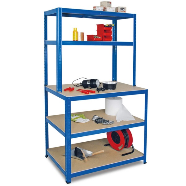 Bild 1 von BRB 74221 Arbeits- und Packtisch, blau - 90 x 180 x 40/60 cm