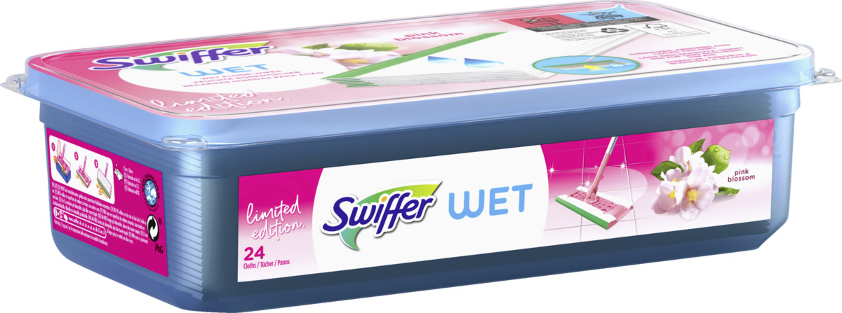 Bild 2 von Swiffer Weit Feuchte Bodentücher pink blossom Nachfüllpackung