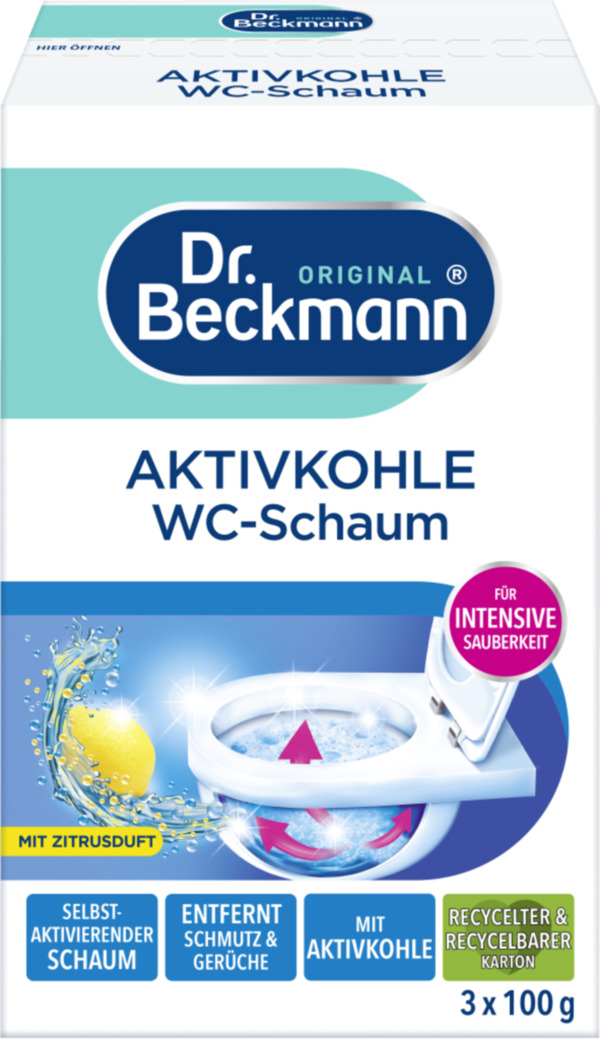 Bild 1 von Dr. Beckmann Aktivkohle WC-Schaum Zitrus 9.97 EUR/1 kg