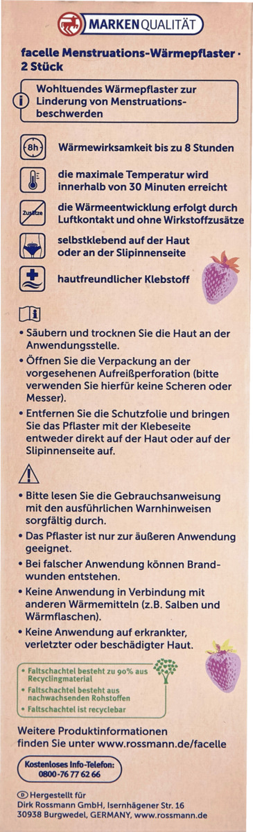 Bild 2 von facelle Menstruations-Wärmepflaster