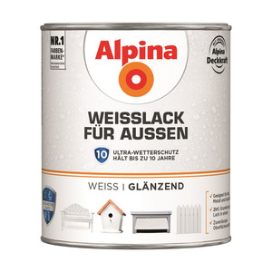 Alpina Weißlack für Außen, glänzend, 750 ml
