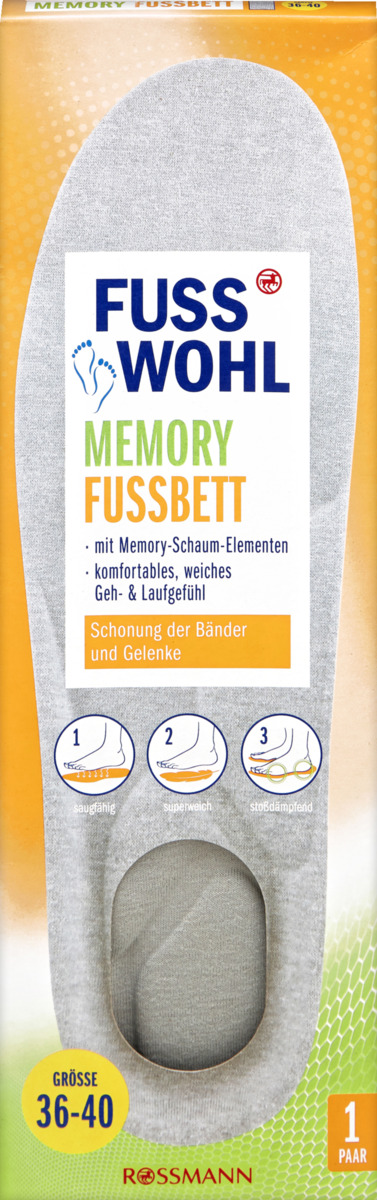 Bild 1 von Fusswohl Memory Fussbett Größe 36-40