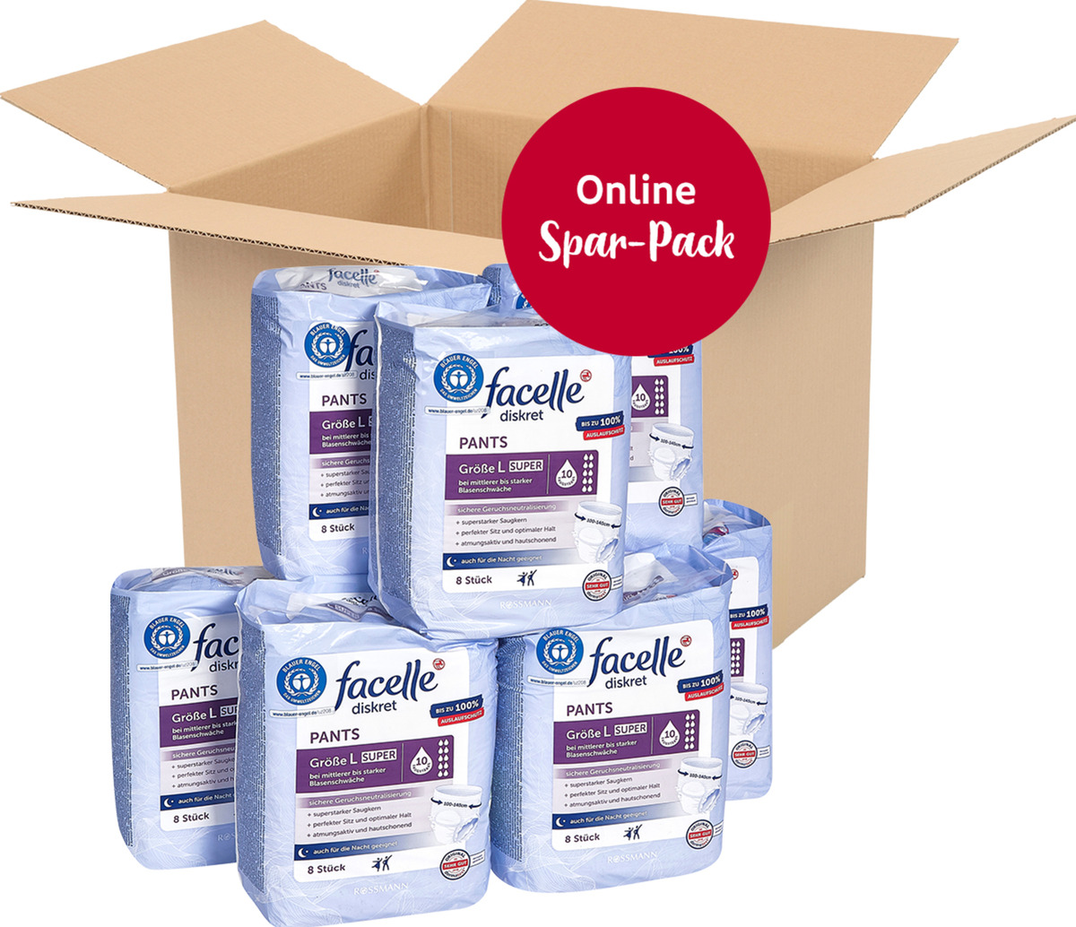 Bild 1 von facelle diskret Vorteilspack Hygiene-Pants super Gr. L