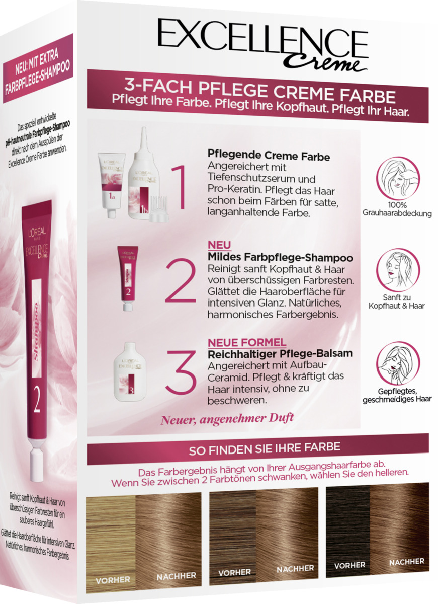 Bild 2 von L’Oréal Paris Excellence Creme 6.32 Sonniges Hellbraun