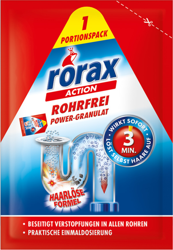 Bild 1 von rorax Action Rohrfrei Power-Granulat 1.65 EUR/100 ml