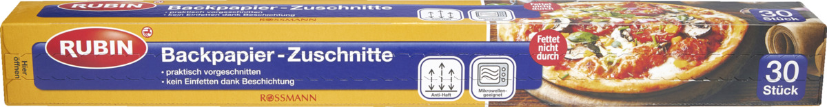 Bild 1 von RUBIN Backpapier-Zuschnitte