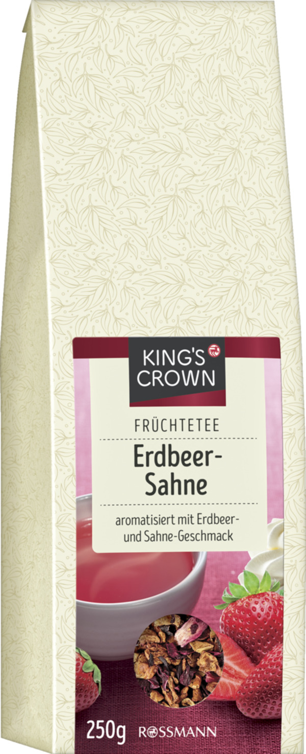 Bild 1 von King´s Crown Früchtetee Erdbeer-Sahne 1.00 EUR/100 g