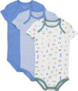 Bild 1 von IDEENWELT 3er Set Baby-Bodys Gr. 86/92 blau/grau