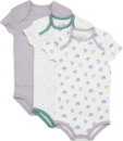 Bild 1 von IDEENWELT 3er Set Baby-Bodys Gr. 74/80 lila/grau