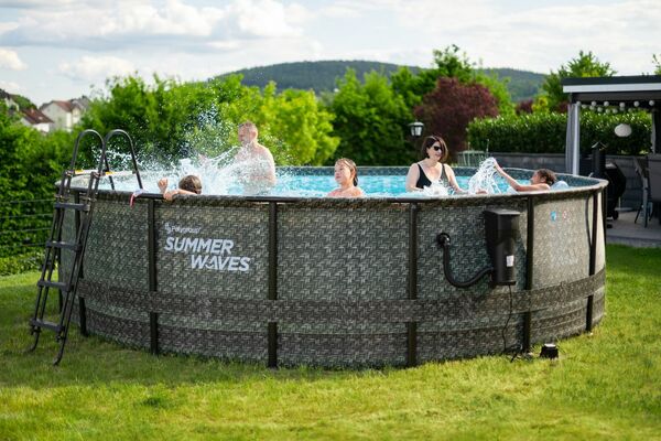 Bild 1 von Summer Waves Elite Pool 488x122 cm rattan grau