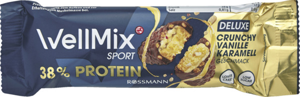 Bild 1 von WellMix Sport Riegel Deluxe Crunchy Vanilla Karamell 2.20 EUR/100 g