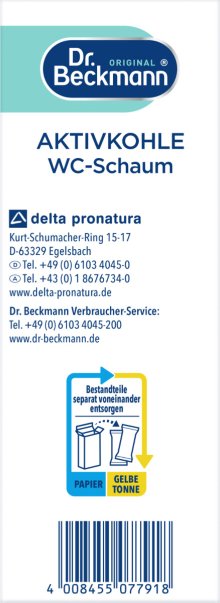 Bild 2 von Dr. Beckmann Aktivkohle WC-Schaum Zitrus 9.97 EUR/1 kg