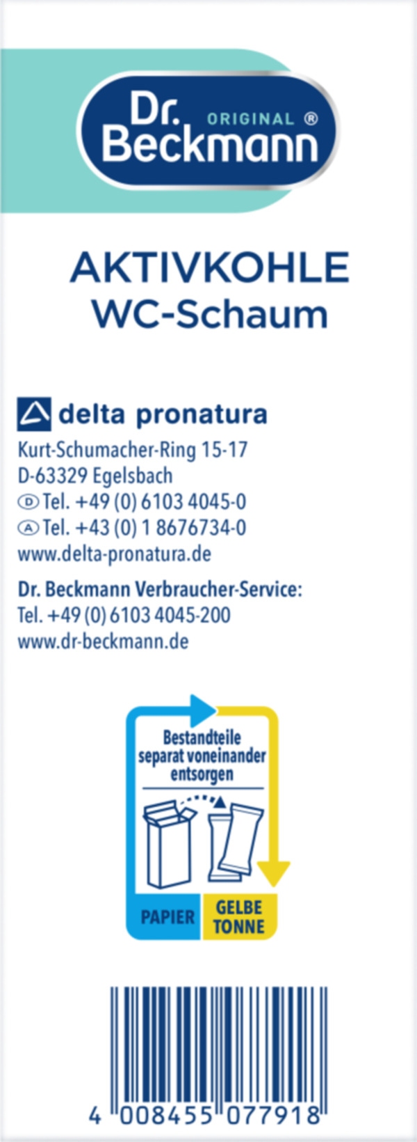 Bild 2 von Dr. Beckmann Aktivkohle WC-Schaum Zitrus 9.97 EUR/1 kg