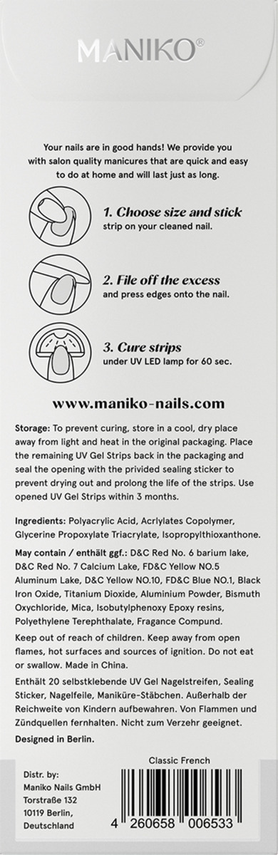 Bild 3 von MANIKO UV Gel Strip Classic French