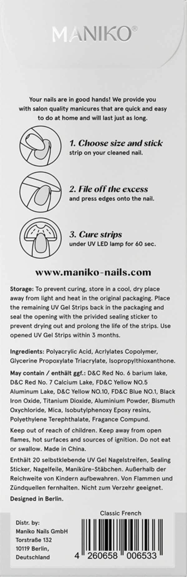 Bild 3 von MANIKO UV Gel Strip Classic French