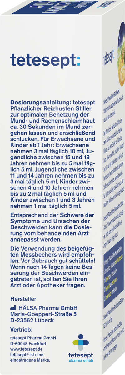 Bild 2 von tetesept Pflanzlicher Hustenstiller 3.59 EUR/100 ml