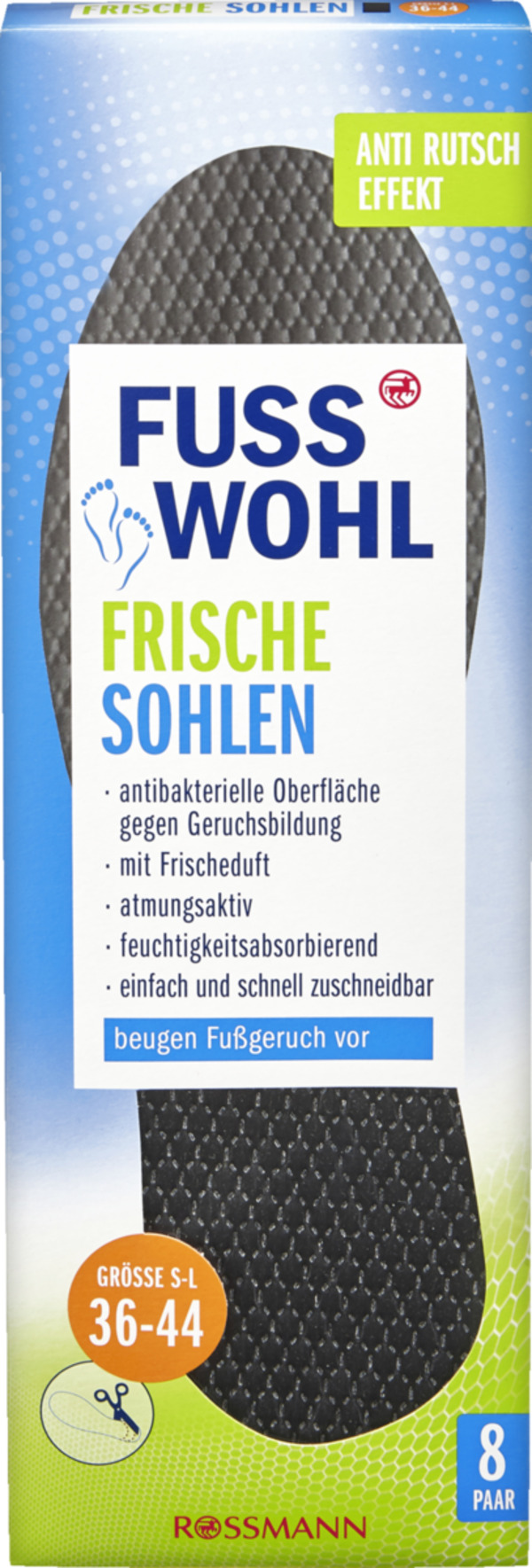 Bild 1 von Fusswohl Frische Sohlen schwarz 36-44