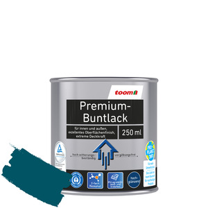 toomEigenmarken - 
            toom Premium-Buntlack hochglänzend petrolblau 250 ml