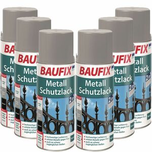 BAUFIX Metallschutzlack Spray weiß 6er-Set