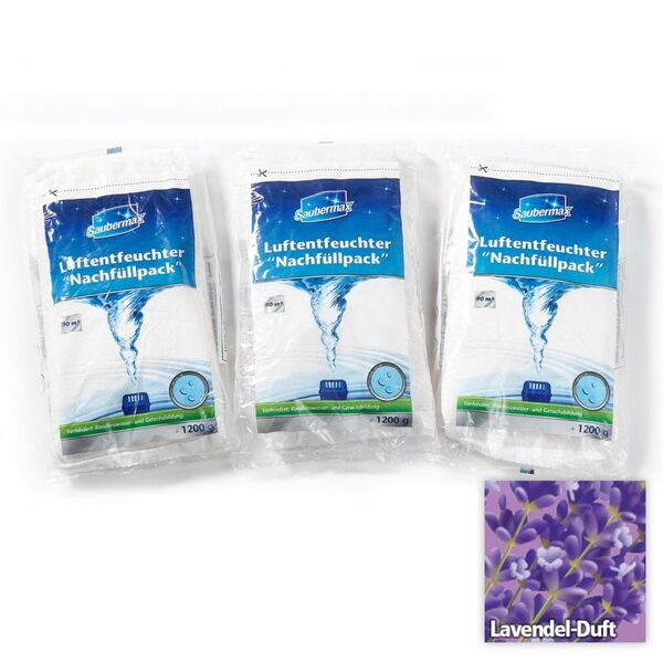 Bild 1 von Saubermax Luftentfeuchter Nachfüllpack mit Lavendel-Duft - 3er Pack