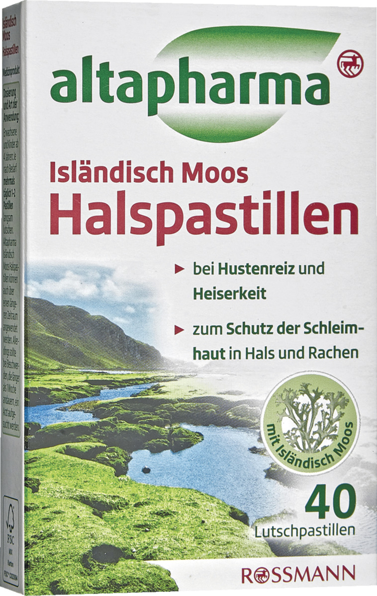 Bild 1 von altapharma Isländisch Moos Halspastillen
