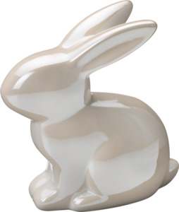 Dekorieren & Einrichten Keramikhase, glänzend weiß (13 cm)