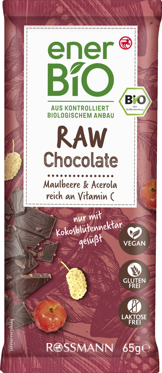 Bild 1 von enerBiO RAW Chocolate Maulbeere & Acerola