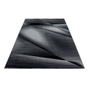 Novel Webteppich 120/170 cm schwarz , Miami , Textil , Abstraktes , 120x170 cm , Heatset,Heatset , für Fußbodenheizung geeignet, schmutzabweisend, für Hausstauballergiker geeignet, lichtunempfindl
