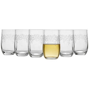 Novel Trinkglas-set 6-teilig , 107 013 116 , Klar , Glas , 380 ml , Pantografieverzierung , 003280006204