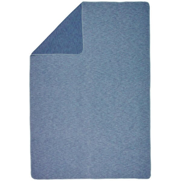 Bild 1 von Bio:Vio Wohndecke 140/200 cm dunkelblau , 2163-610 Leela , Textil , Streifen , 140x200 cm , Webstoff , Kettelrand , 003252046606