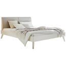 Bild 1 von Hasena Bett buche massiv 140/200 cm , Simone , Grau, Weiß , Holz, Textil , 140x200 cm , lackiert,Webstoff,Echtholz , 001972002507