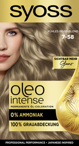 Syoss Professional Performance Oleo Intense Permanente Öl-Coloration 7-58 Kühles Beige-Blond