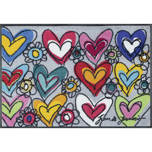 Esposa Fußmatte 50/75 cm herz multicolor , With Love, ALL Things , Textil , 50x75 cm , rutschfest, für Fußbodenheizung geeignet , 004336037389
