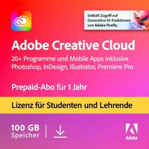 Adobe Creative Cloud Individual Student & Teacher Edition 1Jahr Download