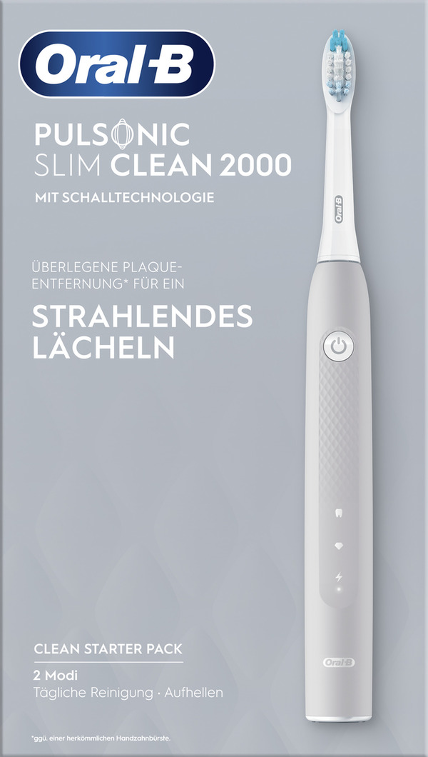 Bild 1 von Oral-B Elektrische Zahnbürste Pulsonic Slim Clean 2000 Grey